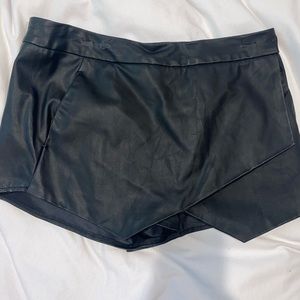 Express Faux Leather Skort